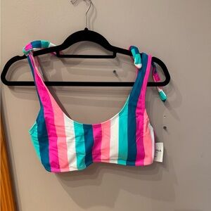 Women’s Colorful Striped Swim Top & matching Bottoms